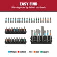 thumbnail image 4 of Hyper Tough 45-Piece Impact Rated Bit Set,S2 Steel Bits, 4 of 7
