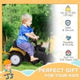 thumbnail image 4 of Aosom Kids Ride on Excavator with Horn & Detachable Trailer for 3 Year Old, 4 of 10