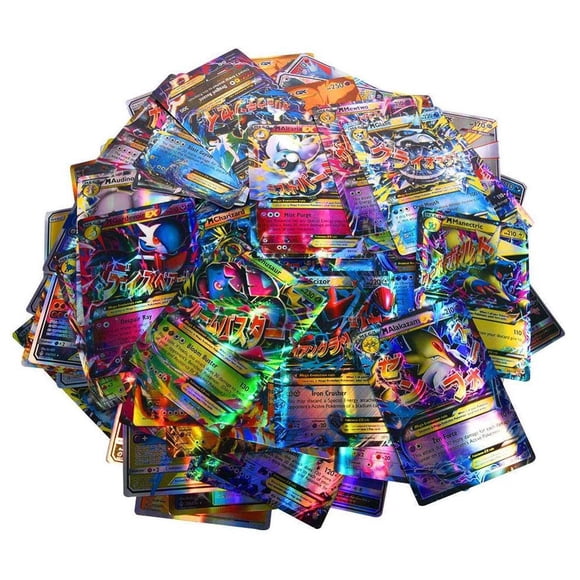 120pcs Cartoon Game Cards TEAM GX MEGA TRAINER Game Battle Characters Cards