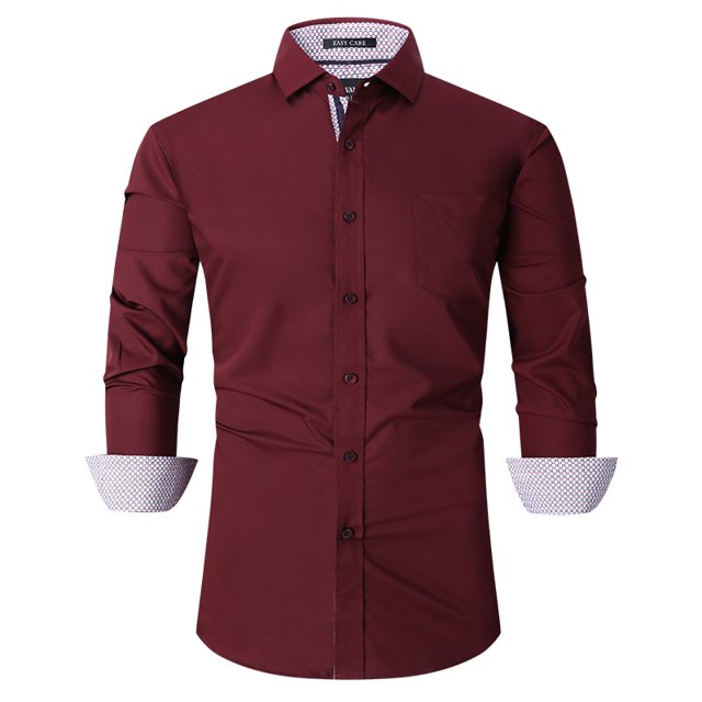Chemises Habillées pour Hommes Coupe Régulière Manches Longues Chemise pour Homme