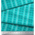 thumbnail image 2 of Soimoi Rayon Fabric Leaves & Swirl Block Decor Fabric Printed Yard 56 Inch Wide, 2 of 2