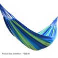 thumbnail image 2 of Hamacs Hamac de Camping Double Hamac Portable avec 2 Sangles de Fixation Hamac en Tissu à Rayures Colorées pour Intérieur Extérieur, 2 of 8