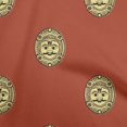 thumbnail image 1 of oneOone Viscose Chiffon Maroon Fabric Asian Block Face Craft Projects Decor Fabric Printed By The Yard 42 Inch Wide, 1 of 4