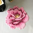 thumbnail image 3 of Lonbiaci Rug,3D Peony Thick Flower Carpet Bedroom livingroom Round Rug Bed Soft Parlor Pink Rug, 3 of 6