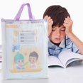 thumbnail image 1 of A3 Transparent Document Bag,Thick Plastic File Storage Tote with Handle for Art Paper Exam Test Sheets,Large Capacity Organizer Pouch,SouMaox, 1 of 7