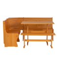 thumbnail image 4 of Linon Chelsea Ensemble de Coin-Repas d'Angle avec Rangement en Bois Naturel Massif, 4 of 14