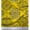 thumbnail image 1 of Soimoi Poly Georgette Fabric Floral Mandala Print Sewing Fabric Yard 52 Inch Wide, 1 of 3