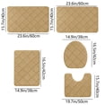 thumbnail image 3 of Bathroom Rugs and Mats Sets Foam Bath Mat 5 Set Bathroom Rugs for 5 Pcs Toilet Mats Universal Soft Comfortable Water Absorption Non-Slip Thick Machine Washable Easier to Dry Dark, 3 of 7