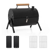 Charcoal Barbecue Grill Portable Smoke Free Double Sided Metal Charcoal BBQ Grill For Camping Picnics Parties