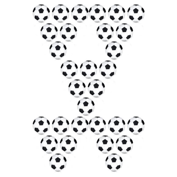 Ruiboury 1/2/3/5 6 Pcs Ballons de Soccer de Table Souples Diamètre 28mm Mini Ballons de Soccer Forte Élasticité Noir Blanc Jouets de Bureau Enfants Jeu de Fête Cadeau 5 Pcs