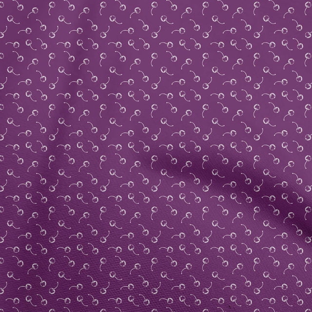 oneOone Silk Tabby Purple Fabric Cherry Craft Projects Decor Fabric Printed By The Yard 42 Inch Wide