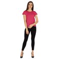 thumbnail image 2 of Inkmeso Solid Short Sleeve Basic T-Shirt For Womens Patch Pocket Casual Summer Basic Top, 2 of 7