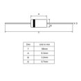 thumbnail image 2 of Unique Bargains RL207 Diode Redresseur 2A 1kV Diodes Électroniques en Silicium Axiales 40pcs, 2 of 4