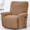 thumbnail image 3 of Separate Piece Stretch Recliner Slipcovers, Recliner Chair Cover, Recliner Cover Furniture Protector Elastic Bottom, Recliner Slipcover with Side Pocket, 3 of 5