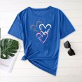 thumbnail image 1 of Babysbule Liquidation de Hauts pour Femmes Saint-Valentin Décontracté Femmes Manches Courtes Hauts Imprimés Tee T-Shirt, 1 of 4