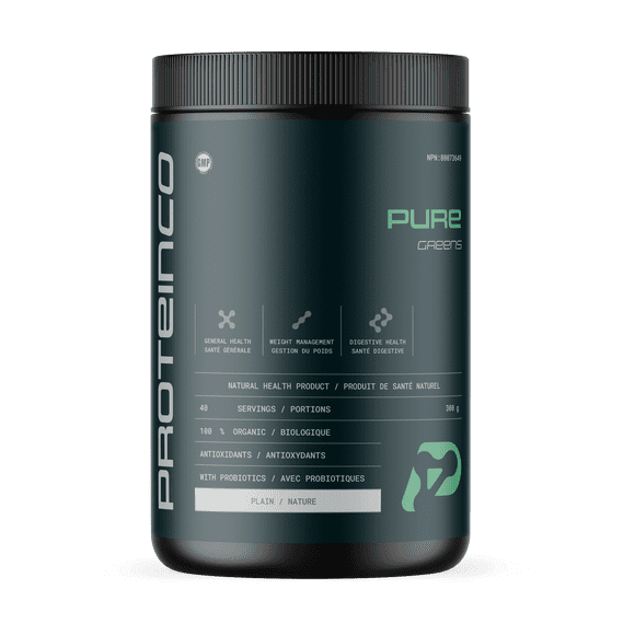 ProteinCo | Pure Greens | Daily Superfood Blend | Boost Energy - Immunity & Digestion | Antioxydant | Stevia | 300g (Plain)