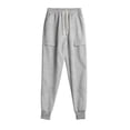 thumbnail image 2 of Ceisia Men Solid Color Loose Casual Pants Elastic Waist Drawstring Sports Gift Work Trousers, 2 of 9
