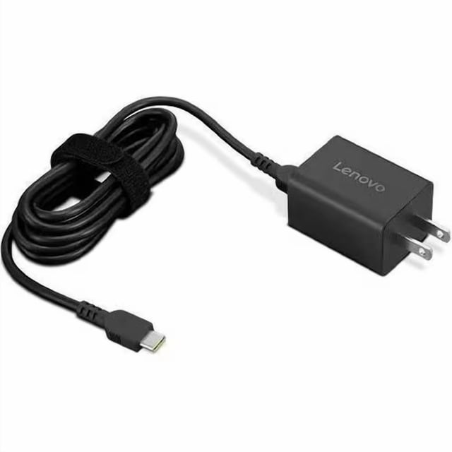 Lenovo GaN Nano 65W Adapter - 65 W - 5.9 ft (1.80 m) Cable - 120 V AC, 230 V AC Input - 5 V DC, 9 V DC, 15 V DC, 20 V DC Output - Black