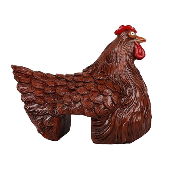 Binwennn Christmas Keepsake Ornament Ladder Clamping Hen Resin Ornaments Sewing Hen Garden Interesting Garden Animal Decoration Decorations