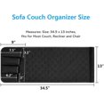 thumbnail image 2 of HLONK Sofa Armrest Organizer Non-Slip Arm Chair Bedside Caddy Storage Organizer for Recliner Couch with 5 Pockets for Cell Phone TV Remote Control Magazines, 2 of 5
