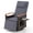 Grey, variant on Costway Outdoor 360° Swivel Rattan Recliner Chair Patio Wicker Chaise Lounge Chair Black