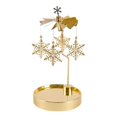 thumbnail image 2 of GUOOL Golden Rotating Candle Holder Holder Home Candlestick Centerpieces Wedding Table Snowflake D, 2 of 9