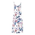 thumbnail image 4 of Ovzne Robes pour Femmes Robe de Plage Robes d'Été pour Femmes Imprimé Sans Manches Col Rond Robe Décontractée Longues Robes Robe de Printemps Imprimée Liquidation, 4 of 5