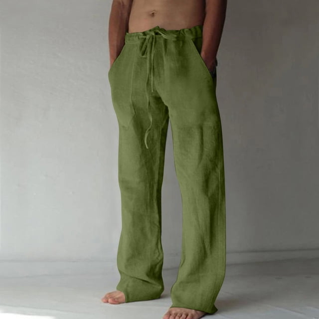 EGNMCR Pantalon pour Homme Pantalon en Lin Pantalon Habillé pour Homme Pantalon de Plage Pantalon pour Homme