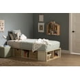 thumbnail image 3 of South Shore Avilla Twin Storage Platform Bed with Wicker Baskets, in Bleached Oak, 3 of 14