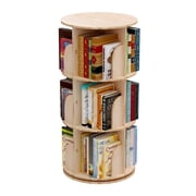 TOYTEXX 3-Tier 360° Rotating Stackable Bookshelf Organizer for Adults & Childern–Beige