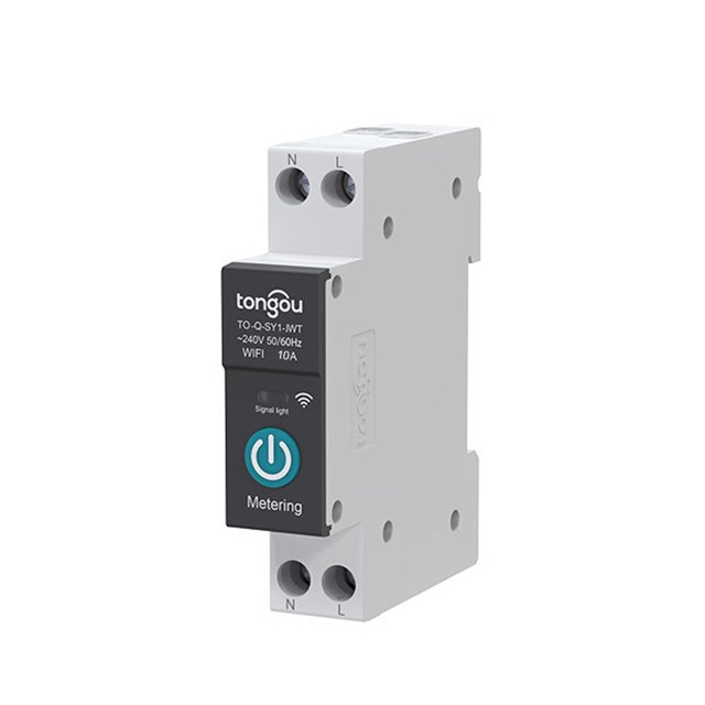 tongou Tuya WiFi Intelligent Circuit Breaker Télécommandes Sans Fil Commutateur de Commande Télécommandes pour Application de Téléphone Mobile Affichage Maison Intelligente Circuit Breaker Minuterie Boucle de Compte à Rebours Modes de Minuterie avec Mesure Compat