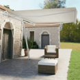 thumbnail image 1 of vidaXL Awning Post Set White 450x245 cm Iron, 1 of 1