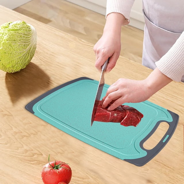 Chmadoxn Kitchen Gadgets, Plastic Cutting Boards For Kitchen Dishwasher Safe Double-sided Extra Large Cutting Board For Meat Easy Grip Handle Non-Slip With Grinding Area cutting board