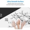 thumbnail image 5 of Japanese Black White Cherry Blossom Gaming Mouse Pad XL Extended Large Mousepad with Nonslip Rubber Base Stitched Edges Laptop Computer Keyboard Desk Mat for Office Home Gamer, 5 of 5