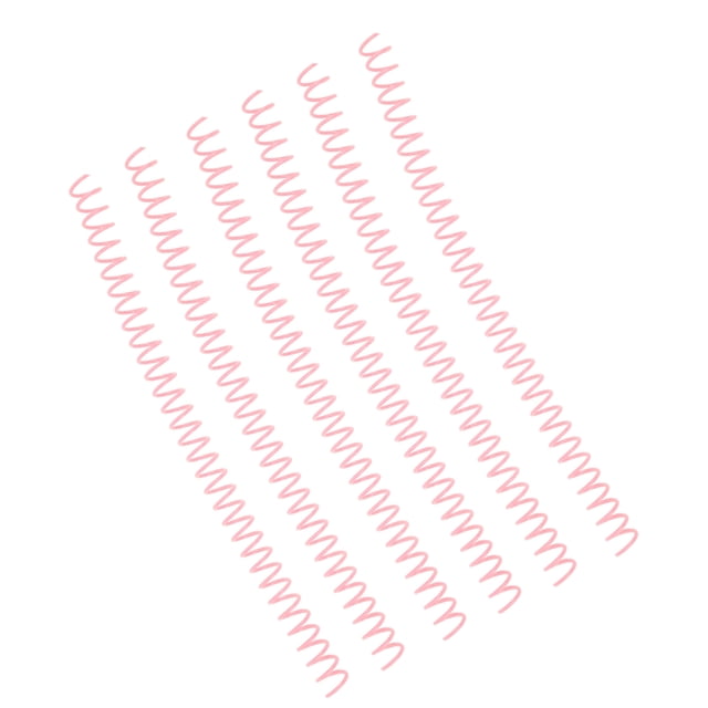 Spiral Binding Coil, Easy Cutting Sheet Binding Comb Plastic 20Pcs For Page Pink