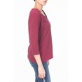 thumbnail image 3 of T-Shirt à Manches Longues pour Femmes Vin, 3 of 4