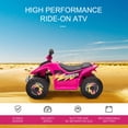 thumbnail image 4 of Aosom Kids Ride on ATV, 6V Battery Powered Quad Car for 18-36 Months, Pink, 4 of 10