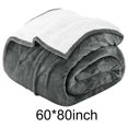 thumbnail image 3 of Sherpa Blanket 60*80In (Off-White), Home Fleece Blanket Twin/Twin Extra Long Blanket for Bed Sofa and Couch Warm & Lightweight & Soft Reversible 60×80Inch, Blanket*1 Piece, 3 of 9