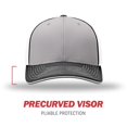 thumbnail image 2 of Richardson Pulse Sportmesh avec Casquette R-Flex, S-M, Gris-Blanc-Noir Tri, 2 of 6