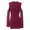 thumbnail image 3 of FcBaudy Robe à Manches Longues à Col en V, Robes d'Été pour Femmes, Robes pour Femmes Robe à Col pour Dames à Manches Longues à Épaules Dénudées Robe Épicée pour Fille Robe à Col à Manches Longues Robe pour Femmes, 3 of 7