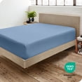thumbnail image 4 of Bare Home Fitted Sheet - Premium 1800 Collection - Deep Pocket - Ultra-Soft Wrinkle Resistant - Full, Coronet Blue, 4 of 7