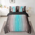 thumbnail image 2 of YST Ombre Bedding Comforter Set, Geometric Abstract Modern Wave Dots, 7-Piece Queen Bedding Set, 2 of 4