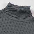 thumbnail image 3 of fatyb Chandail pour Hommes à Col Roulé Décontracté Tricoté Extensible à Manches Longues Hauts Chauds d'Automne Hiver pour Hommes, 3 of 5