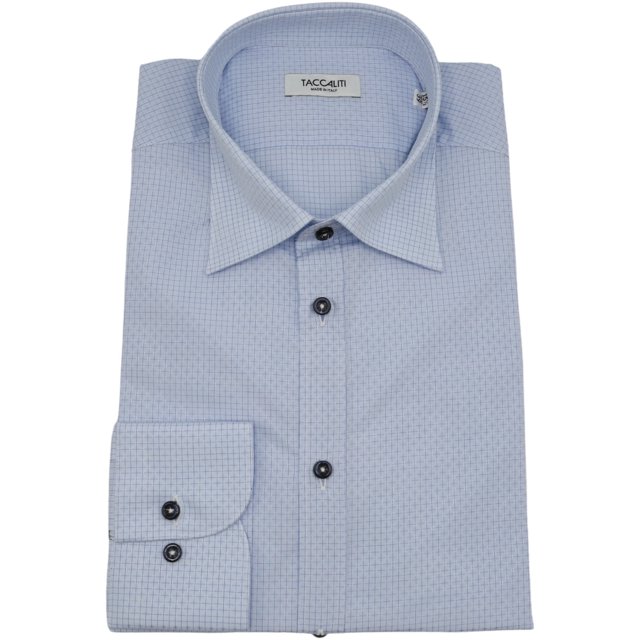 Taccaliti Chemise Habillée Bleu Pâle pour Homme - 38-16 (m)