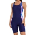thumbnail image 1 of Charmo Womens Boyleg Unitard Swimsuits Racerback Athletic One Piece Bathing Suits, 1 of 6