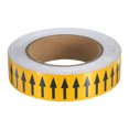 thumbnail image 1 of Unique Bargains Directional Flow Arrow Tape 1-3/16'x65', Adhesive Pipe Identification Marking Stickers, Black on Yellow, 1 of 5