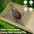 thumbnail image 4 of LNGOOR Tortoise Food Dish Reptile Water Food Bowls with Anti-Slip Ramp Reptile Water Dish Reusable Turtle Reptile Pool Tortoise Habitat Accessories for Turtles Horned Frogs and Lizards 36, 4 of 10