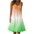 thumbnail image 1 of CHUANK Robes en Lin pour Femmes Été Grande Taille Manches Courtes Col en V Longueur Genou Robe Ample Décontractée Confortable Robe de Plage Soldes de Liquidation 2024, 1 of 6