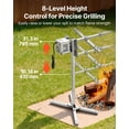 thumbnail image 4 of VEVOR Rotisserie Grill, AC120V 8 Level Height Electric Rotisserie Grill Kit, BBQ Grills Rotisseries Kit with 132 lbs Load Capacity, 38W Motor, Stainless Steel Automatic Grilling Kits for Parties, 4 of 9