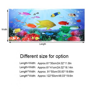 Fish Tank Poster, Fish Tank Sticker Waterproof Fish Tank Background  for Home for Fish Tank for Aquarium for Reptile Box 61x30cm
